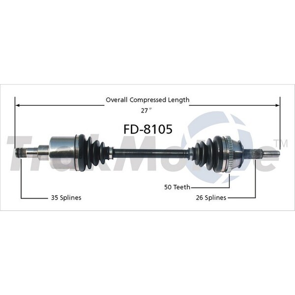 Surtrack Axle Cv Axle Shaft, Fd-8105 FD-8105 - main